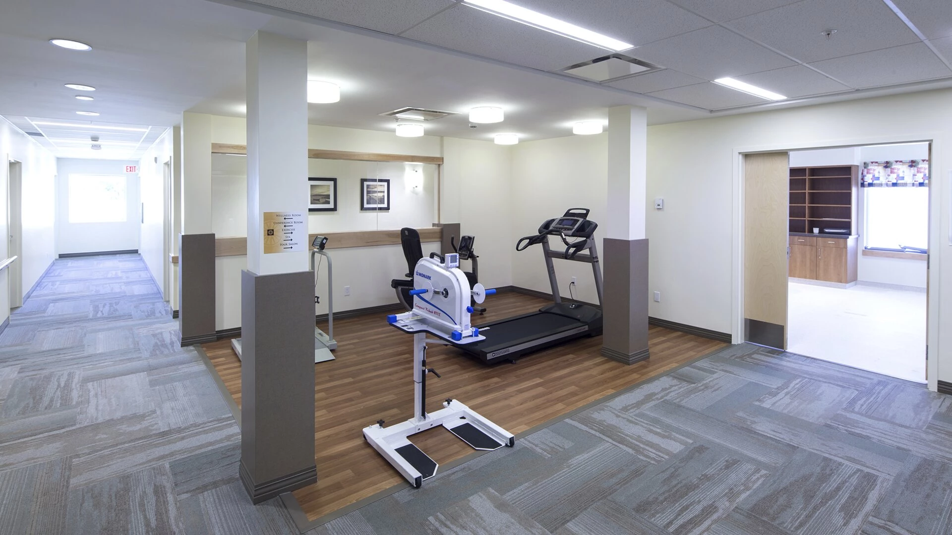 Premium amenities like gym are provided at Sweetgrass
